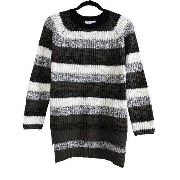 My Style Striped Hi-low Sweater - Picture 1 of 15